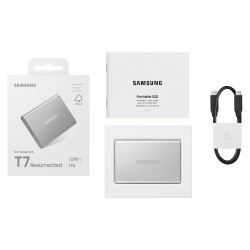 1TB Samsung Portable SSD T7 Resurrected USB-C 3.1 (10Gb ?s) Silber externe Festplatte SSD — Buy in Cyprus with Fast Delivery
