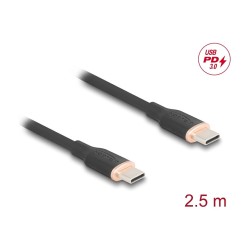 DELOCK USB 2.0 Kabel USB Typ-C St to St PD 3.0 60W 2.5m schw. — Buy in Cyprus with Fast Delivery