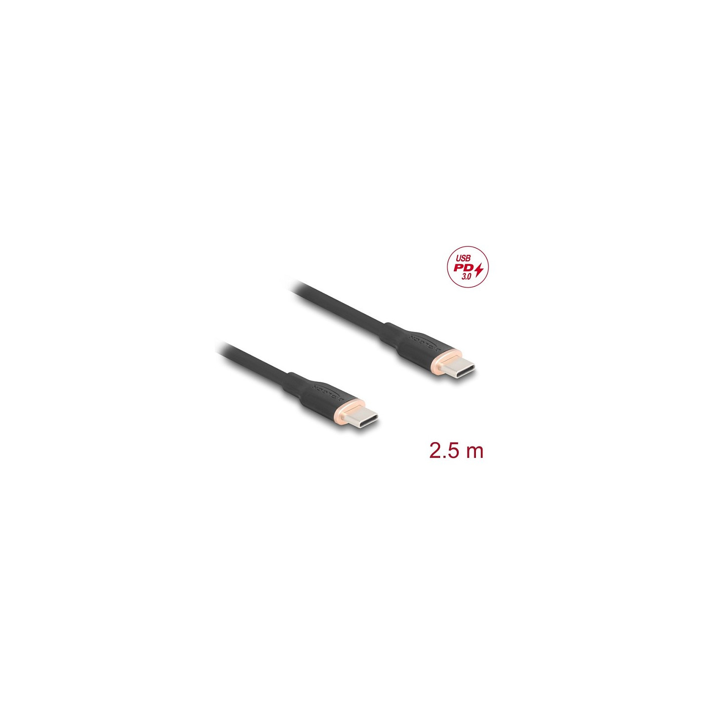 DELOCK USB 2.0 Kabel USB Typ-C St to St PD 3.0 60W 2.5m schw. — Buy in Cyprus with Fast Delivery