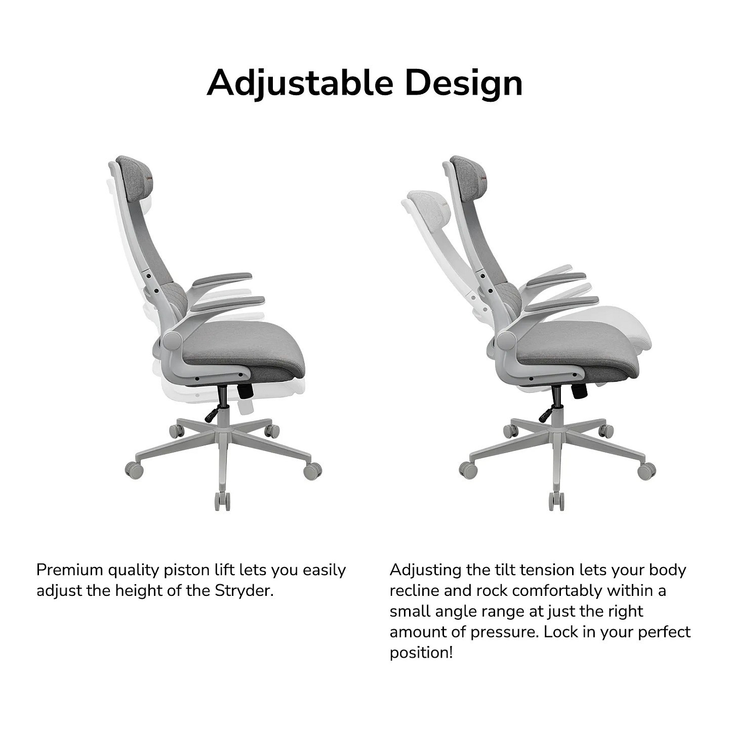 COUGAR Stryder Ergonomic Gaming Chair Black Fabric – 120 kg Capacity | Armenius Store