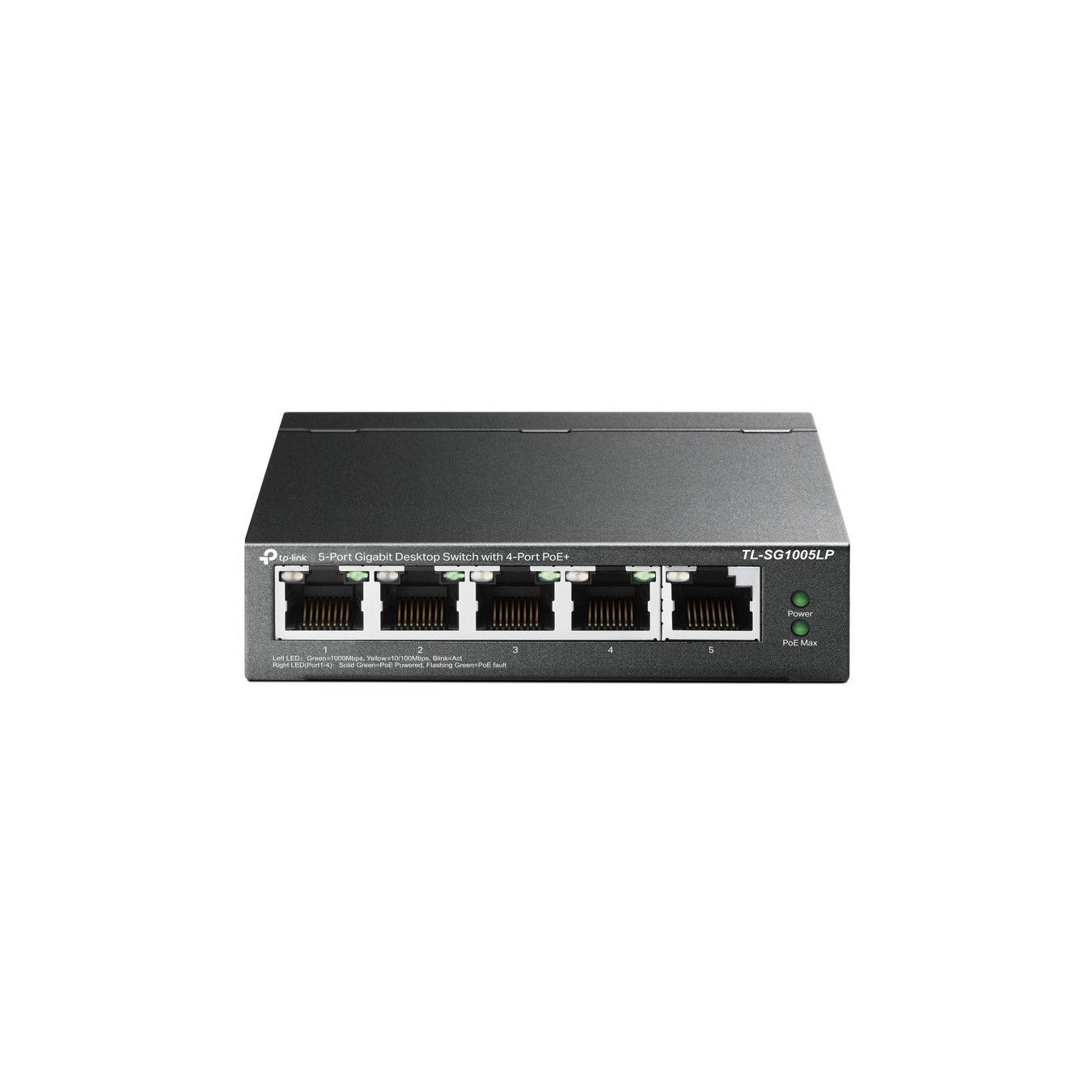 TP-Link TL-SG1005LP - 5-Port Gigabit Unmanaged Switch, 4x PoE+ - Black, Wall-mountable — Buy in Cyprus with Fast Delivery