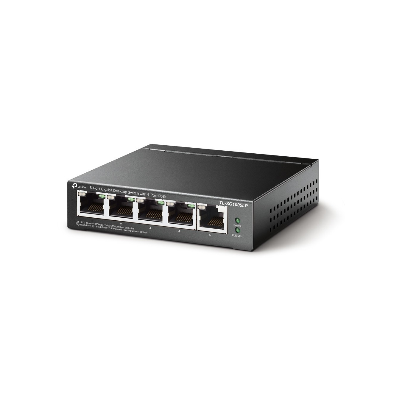 TP-Link TL-SG1005LP - 5-Port Gigabit Unmanaged Switch, 4x PoE+ - Black, Wall-mountable — Buy in Cyprus with Fast Delivery