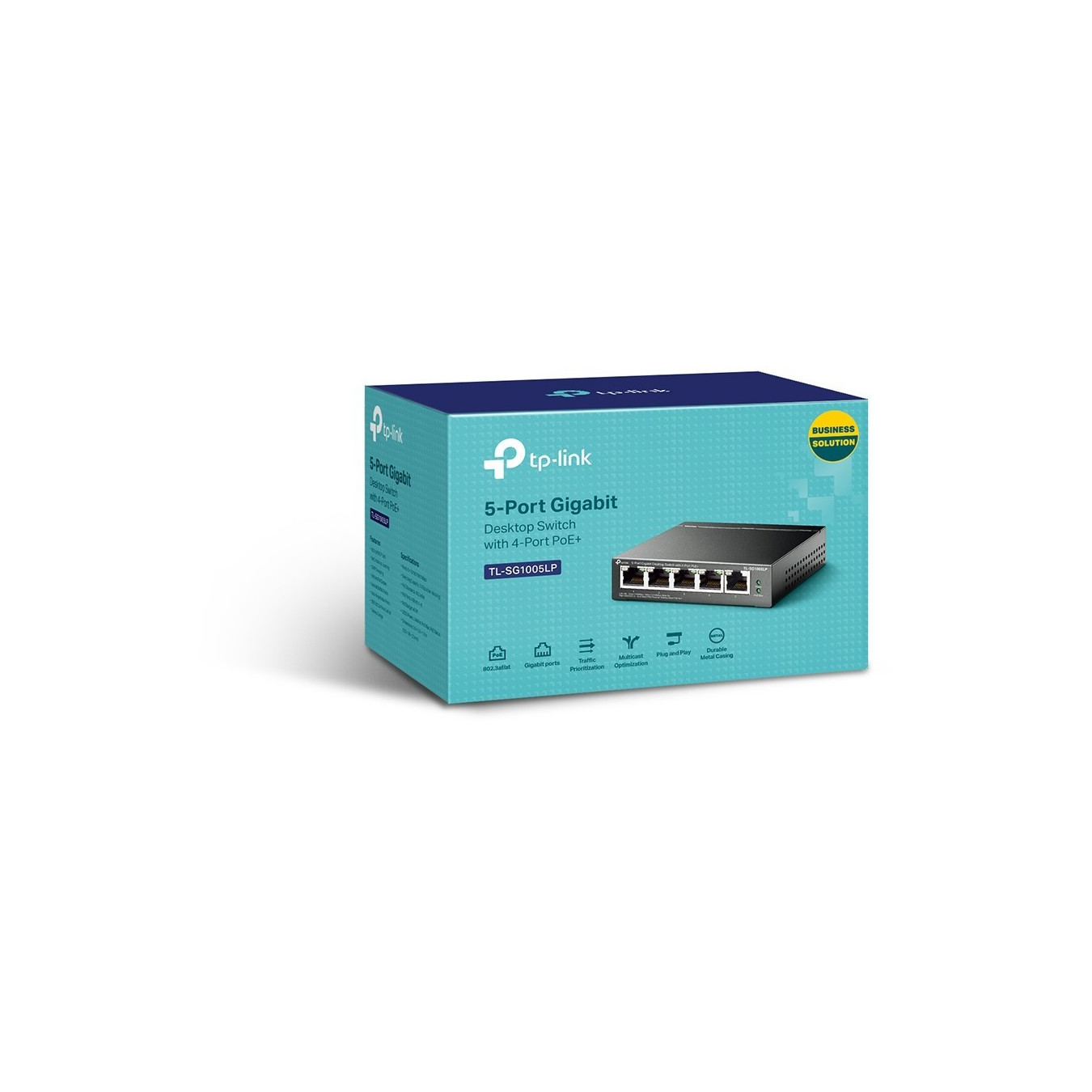 TP-Link TL-SG1005LP - 5-Port Gigabit Unmanaged Switch, 4x PoE+ - Black, Wall-mountable — Buy in Cyprus with Fast Delivery