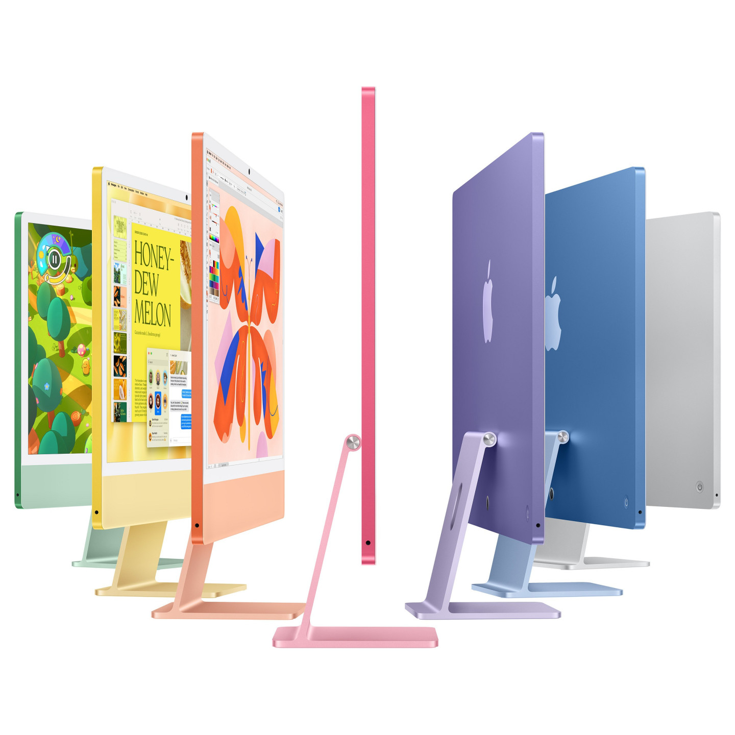 iMac Z1K1 59.62cm 23.5Zoll Nano Glas M4 10C CPU 10C GPU 16C N.E. 32GB 2TB SSD Gbit Eth MM NumKey TID DE Silber