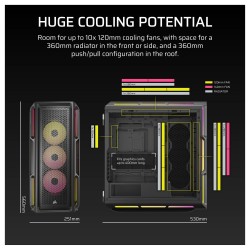 CORSAIR Midi 5000T LX RGB (Tempered Glass) Black — Buy in Cyprus with Fast Delivery
