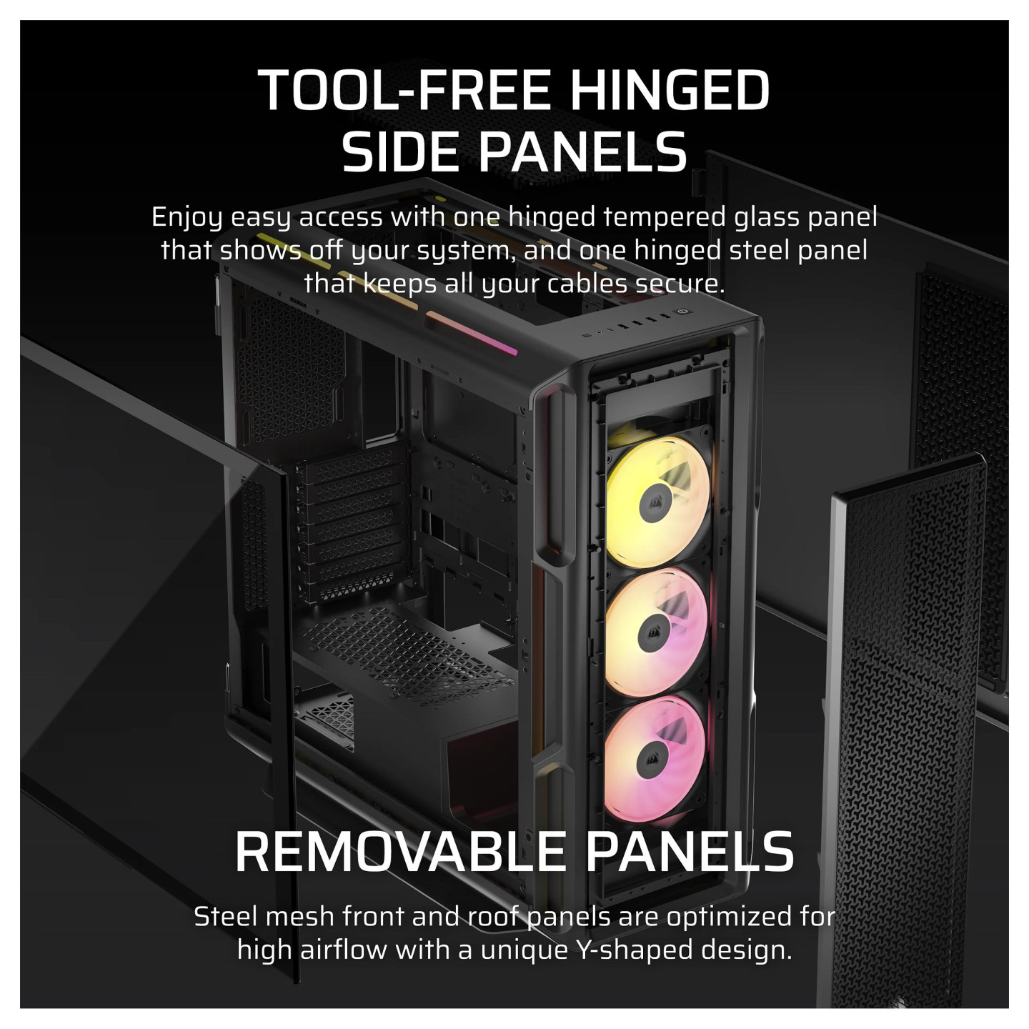 CORSAIR Midi 5000T LX RGB (Tempered Glass) Black — Buy in Cyprus with Fast Delivery