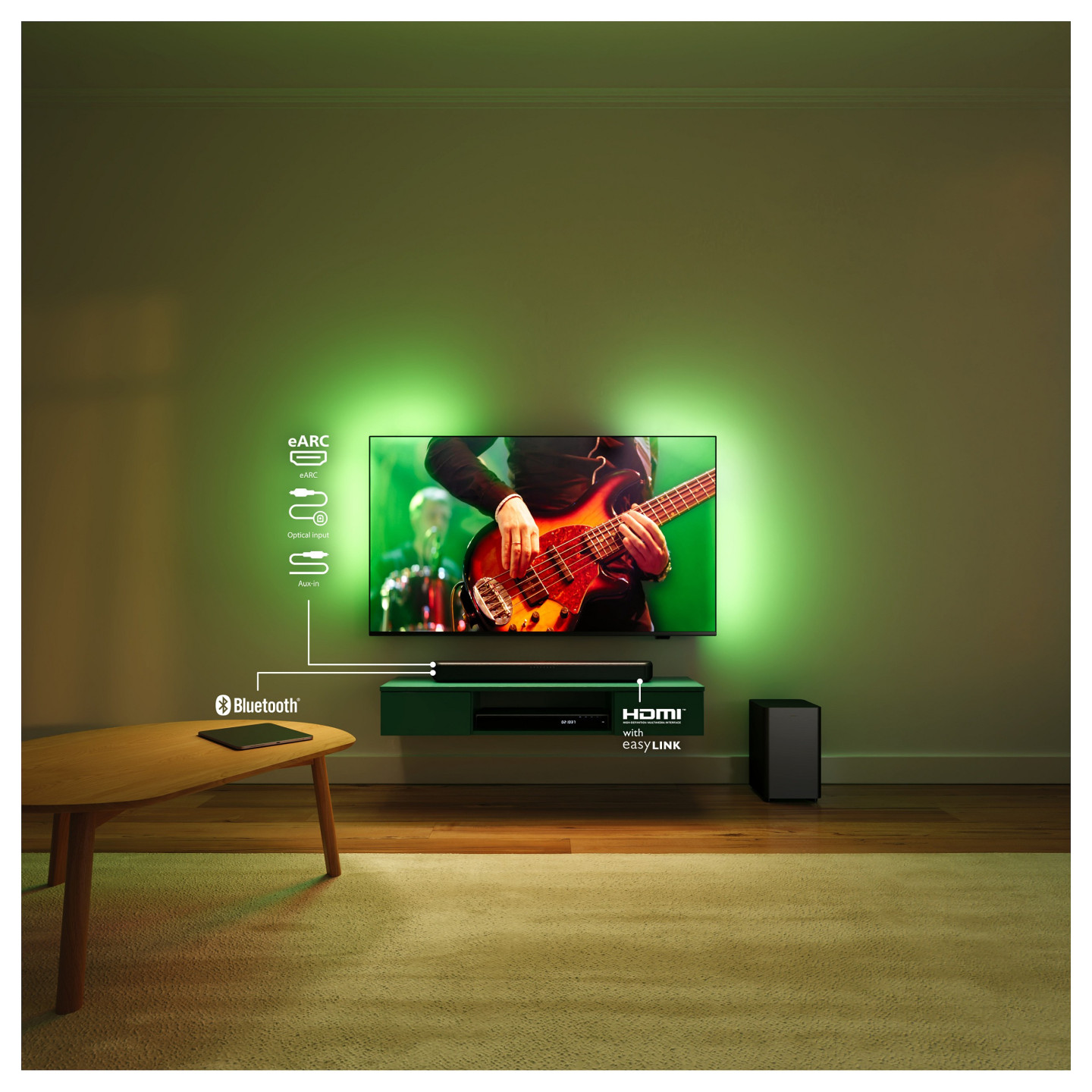 Philips Soundbar 2.1 TAB5309 10 mit kabellosem Subwoofer schwarz — Buy in Cyprus with Fast Delivery