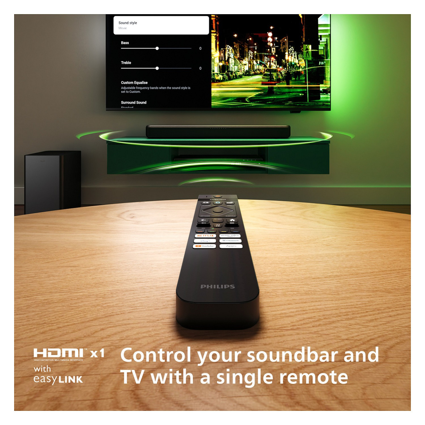 Philips Soundbar 2.1 TAB5309 10 mit kabellosem Subwoofer schwarz — Buy in Cyprus with Fast Delivery