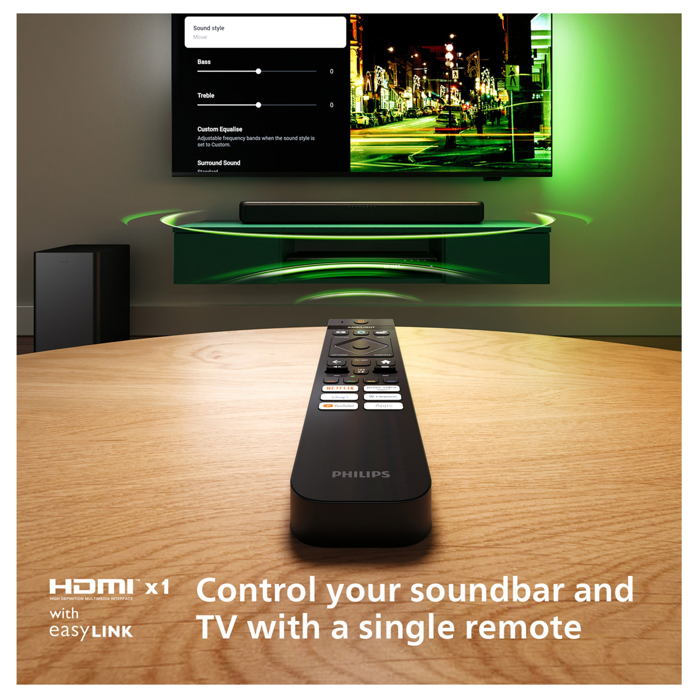 Philips Soundbar 2.1 TAB5309 10 mit kabellosem Subwoofer schwarz — Buy in Cyprus with Fast Delivery