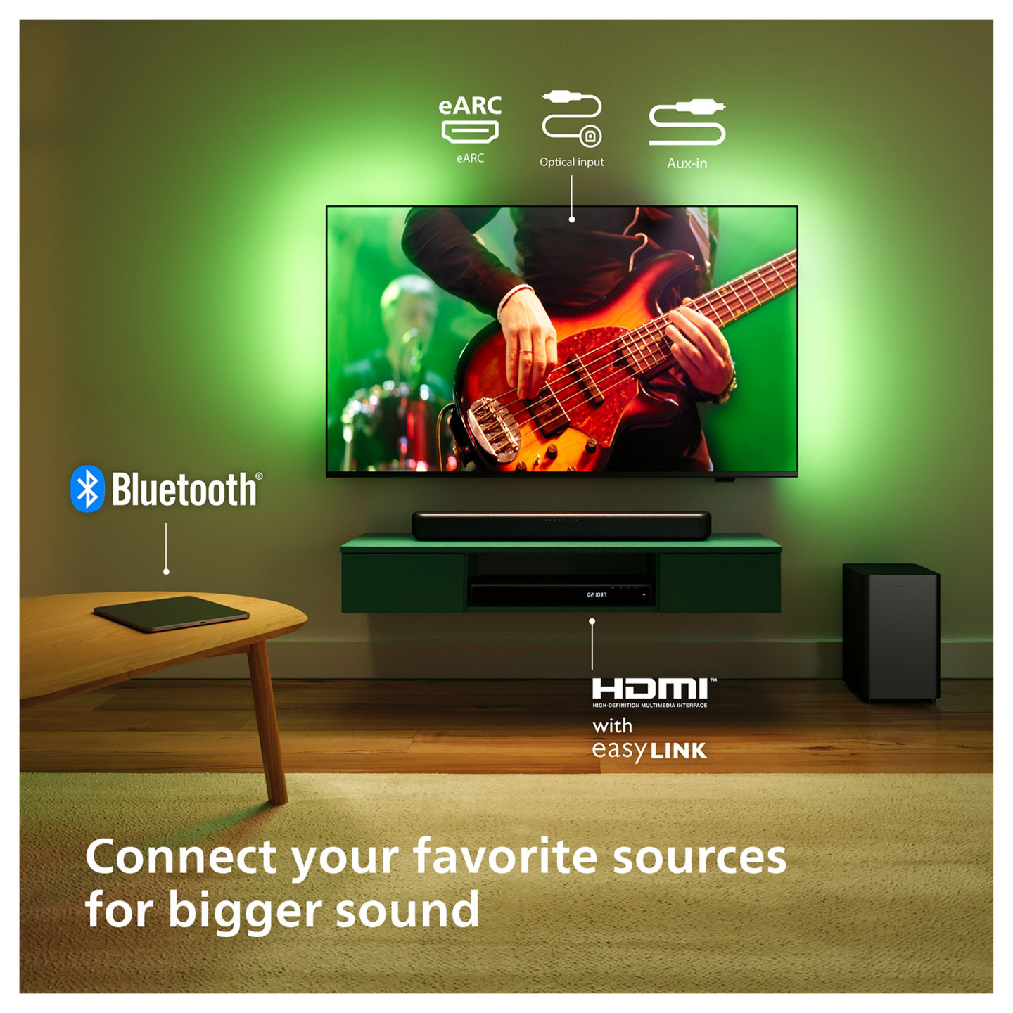 Philips Soundbar 2.1 TAB5309 10 mit kabellosem Subwoofer schwarz — Buy in Cyprus with Fast Delivery