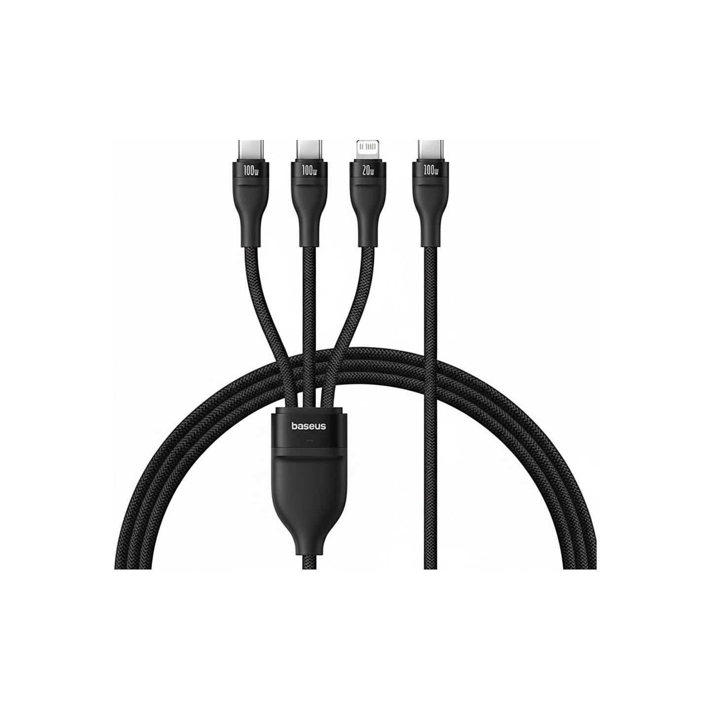 Baseus Rapid Series 3-in-1 USB-A 100W 1.5m. Schwarz — Buy in Cyprus with Fast Delivery