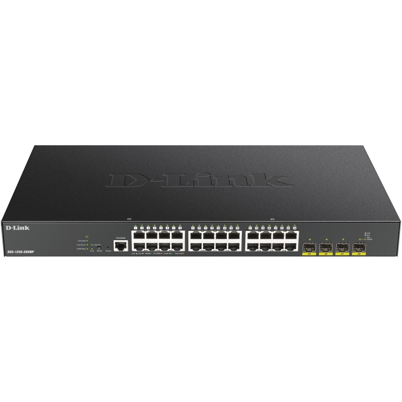 Buy D-Link DGS-1250-28XMP-E - 28-Port Smart Managed PoE+ Switch, 24x Gigabit RJ4... in Cyprus, Nicosia, Limassol, Larnaka, Pafos