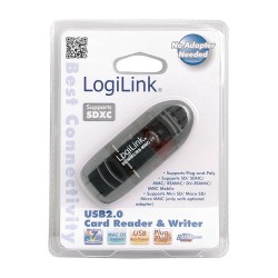 LogiLink CR0007 USB 2.0 SD MicroSD MMC RS-MMC Kartenleser — Buy in Cyprus with Fast Delivery