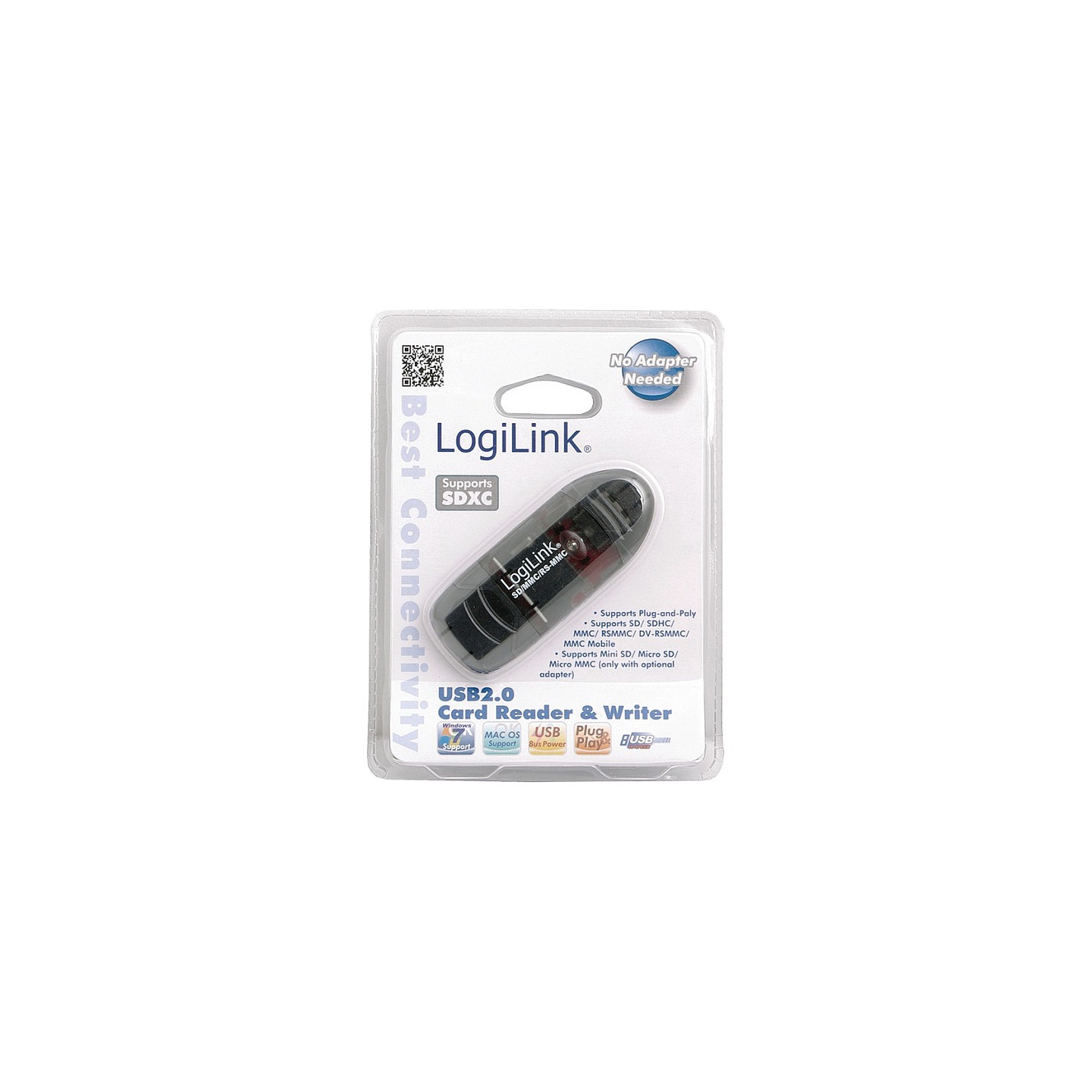 LogiLink CR0007 USB 2.0 SD MicroSD MMC RS-MMC Kartenleser — Buy in Cyprus with Fast Delivery