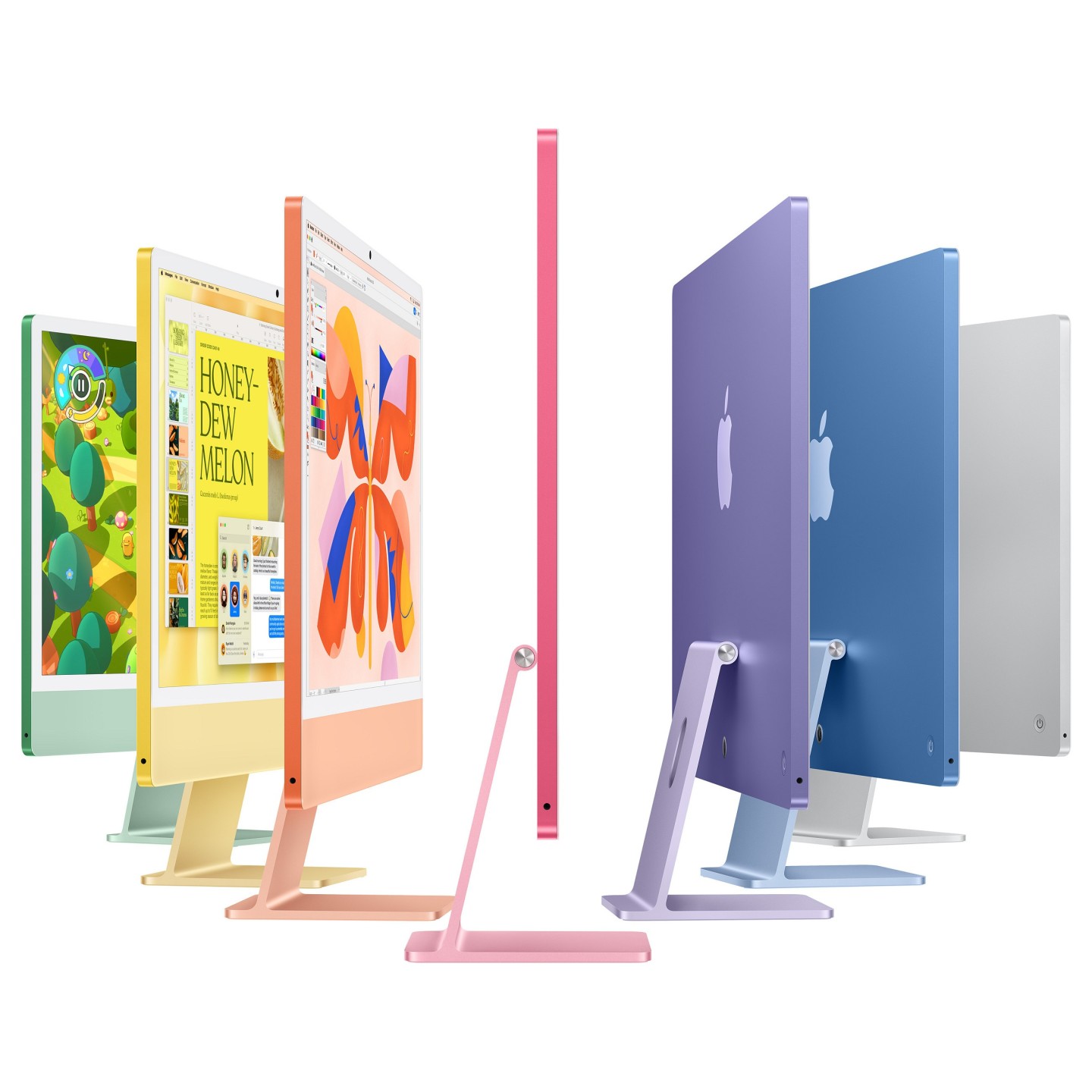 iMac Z1EP 59.62cm 23.5Zoll Standardglas M4 10C CPU 10C GPU 16C N.E. 16GB 512GB SSD Gbit Eth MM NumKey TID DE Blau