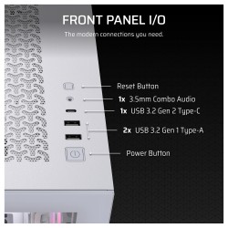 CORSAIR Midi 3500X RSR ARGB (Tempered Glass) White — Buy in Cyprus with Fast Delivery