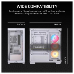 CORSAIR Midi 3500X RSR ARGB (Tempered Glass) White — Buy in Cyprus with Fast Delivery