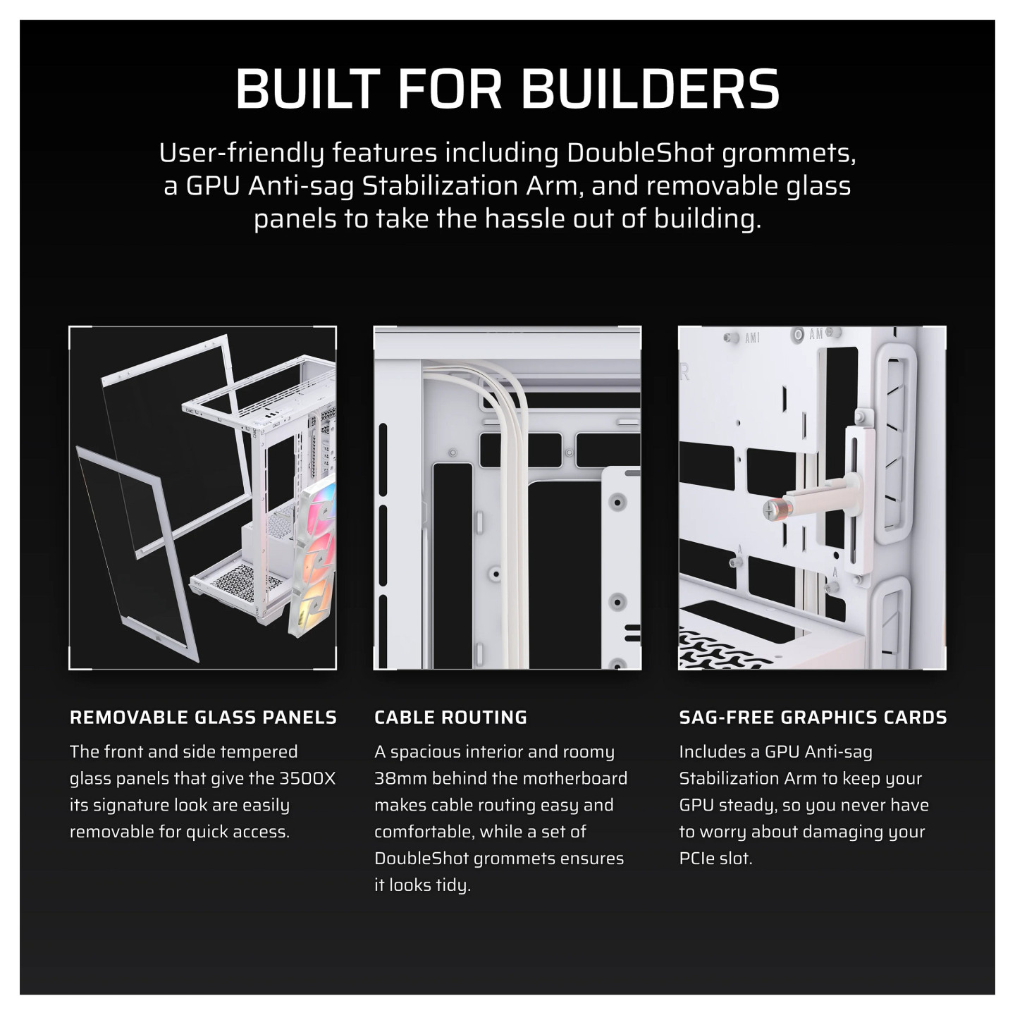 CORSAIR Midi 3500X RSR ARGB (Tempered Glass) White — Buy in Cyprus with Fast Delivery