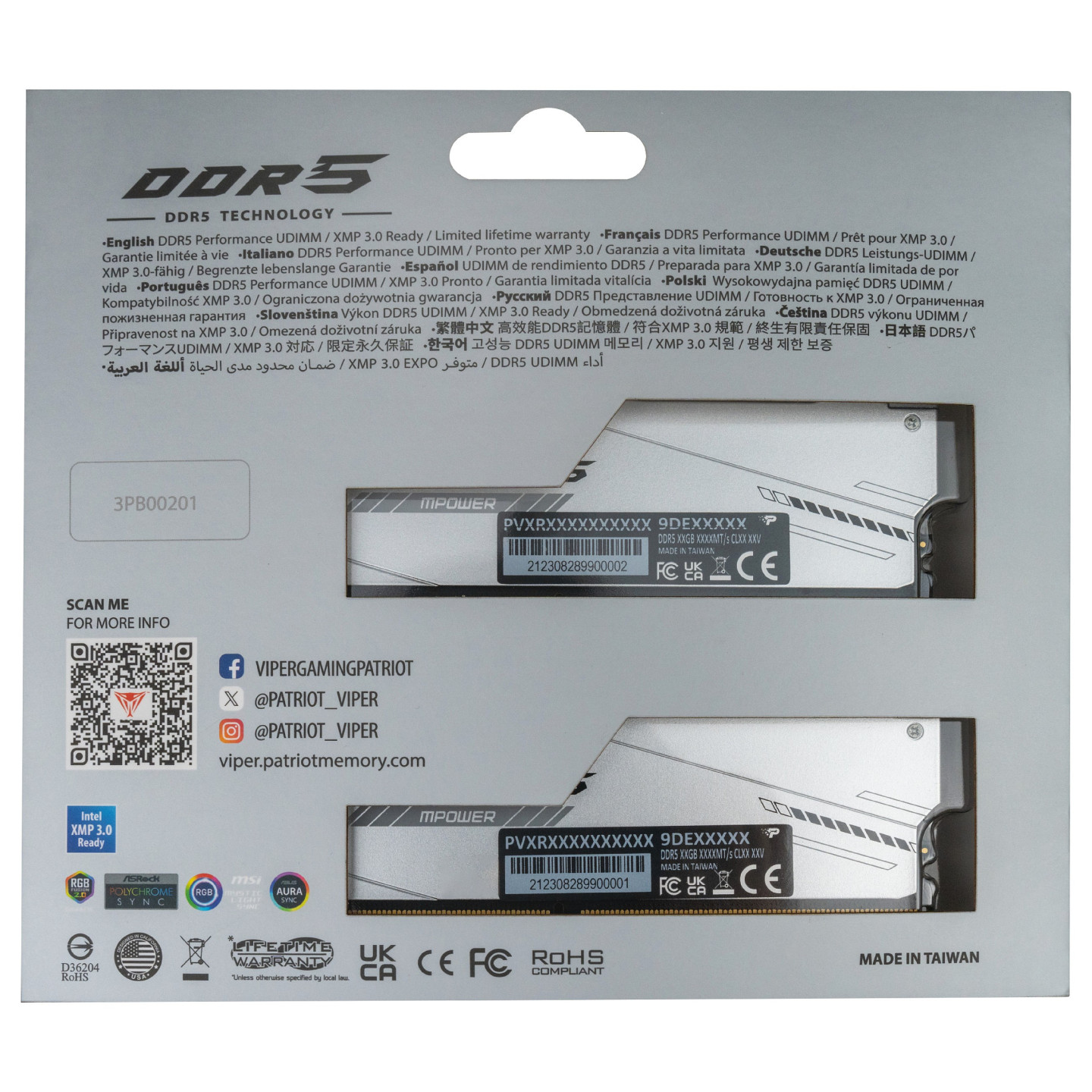 32GB Patriot Memory PC8000 (2x16) Viper XTREME 5 Mpower RGB — Buy in Cyprus with Fast Delivery