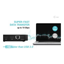 I-TEC USB-C DS 2 x HDMI 1x DP 1x GLAN 1x USB-C 3.2 3x USB-A 3.2 2x USB 2.0 1x 3.5mm Audio — Buy in Cyprus with Fast Delivery