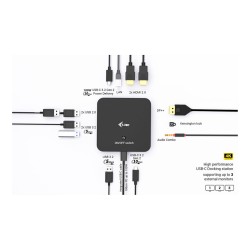 I-TEC USB-C DS 2 x HDMI 1x DP 1x GLAN 1x USB-C 3.2 3x USB-A 3.2 2x USB 2.0 1x 3.5mm Audio — Buy in Cyprus with Fast Delivery