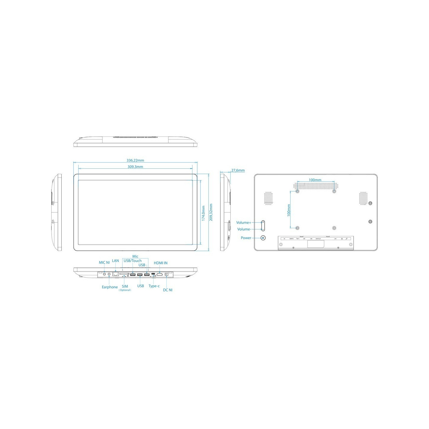 ALLNET High Performance Display 14 Zoll Android 12 RK3588 NFC PoE HDMI In Farbe schwarz — Buy in Cyprus with Fast Delivery