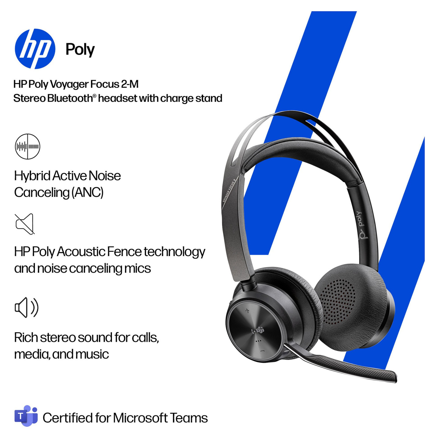 POLY VOYAGER FOCUS 2-M USB-C-C — Buy in Cyprus with Fast Delivery
