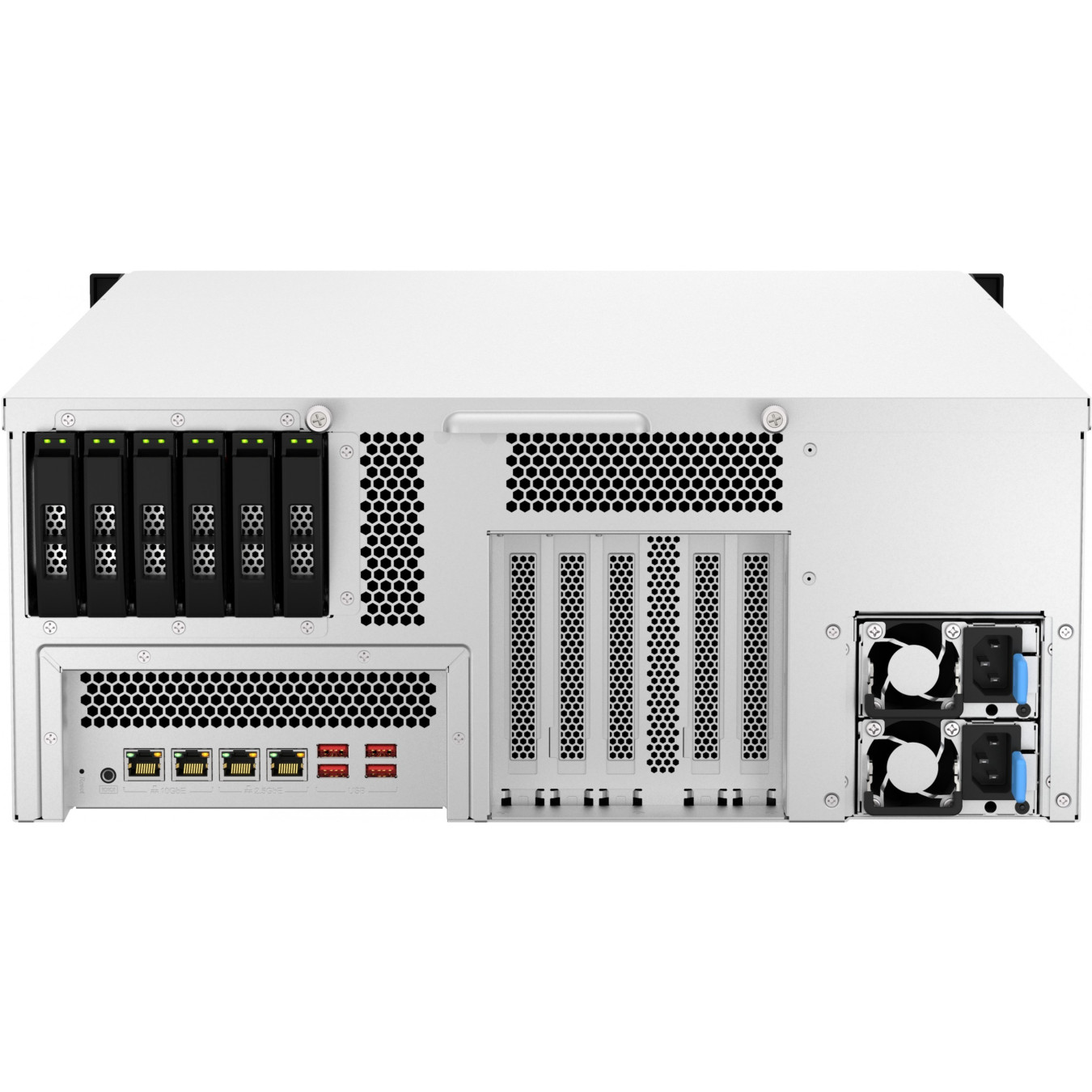 QNAP TS-h3087XU-RP - E-2378 Xeon 8C/16T 2.6–4.8GHz - 64GB ECC DDR4 - 30-bay 4U Rack NAS — Buy in Cyprus with Fast Delivery
