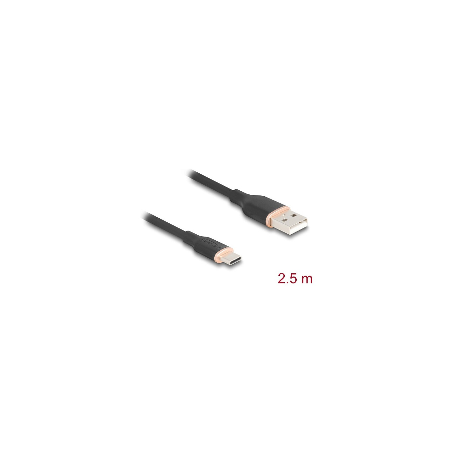 DELOCK USB 2.0 Kabel USB Typ-A St to USB Typ-C St 2.5m schw. — Buy in Cyprus with Fast Delivery