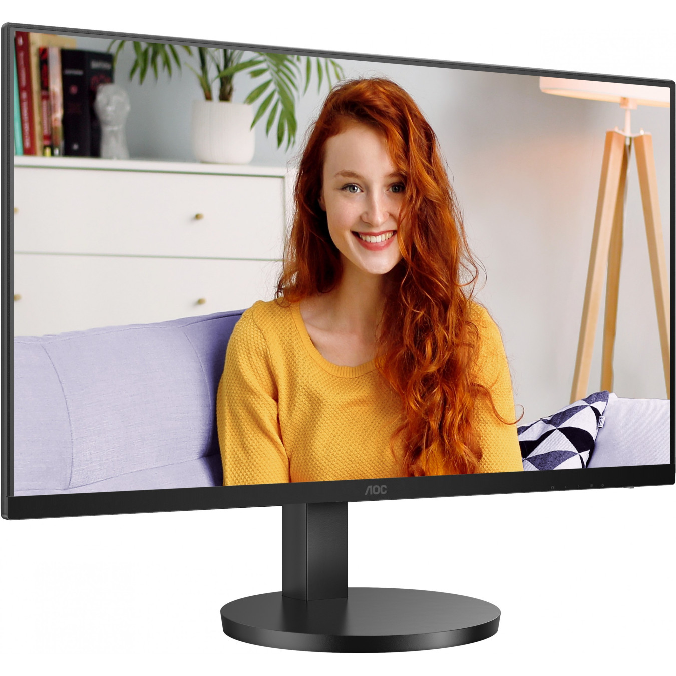 AOC U27B3AF - 27in 4K UHD IPS Monitor - 3840x2160, 60Hz, 4ms, 2xHDMI + DP1.4, Height-adjustable, Black