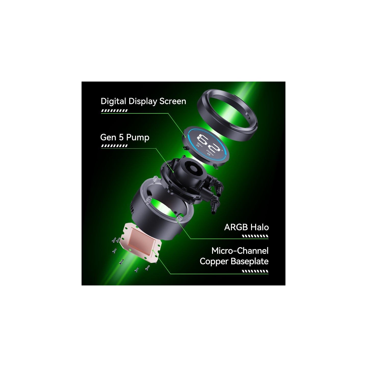 Snowman KL240-BK ARGB 240mm CPU Liquid Cooler - Black (Boxed) — Buy in Cyprus with Fast Delivery