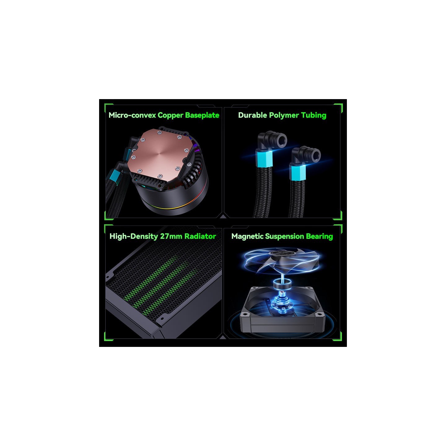 Snowman KL240-W 240mm AIO CPU Liquid Cooler ARGB White (Boxed) — Buy in Cyprus with Fast Delivery