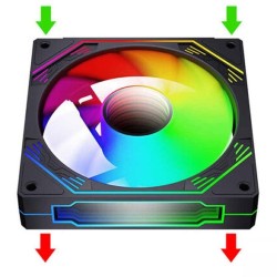 Case Fan TACK120 ARGB Black 120mm 800-1600RPM 4-pin PWM + 3-pin (Retail) — Buy in Cyprus with Fast Delivery