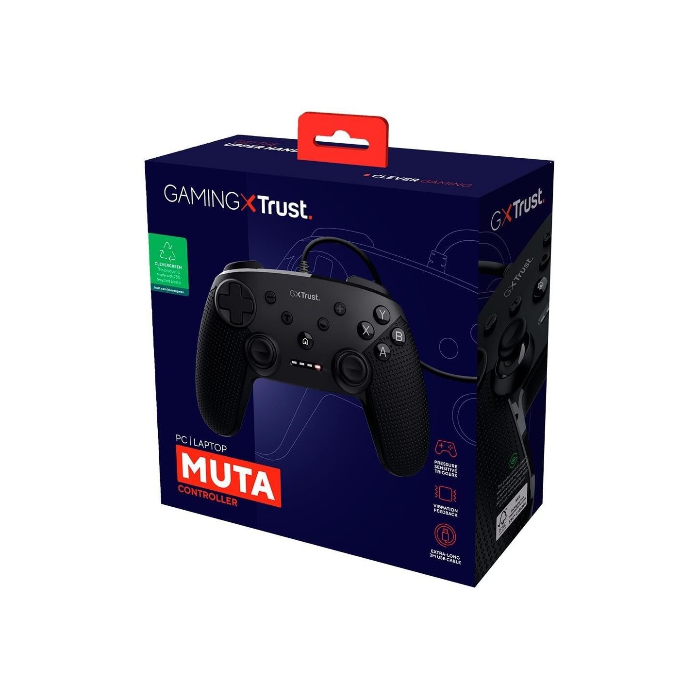 Trust GXT 541 Muta Wired USB Gamepad Controller - Pressure-Sensitive Triggers (Boxed) — Buy in Cyprus with Fast Delivery