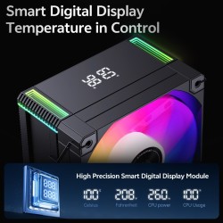 Snowman MT6-V4D-ARGB-BK CPU Air Cooler 240W TDP 6 Heatpipes (Retail) — Buy in Cyprus with Fast Delivery