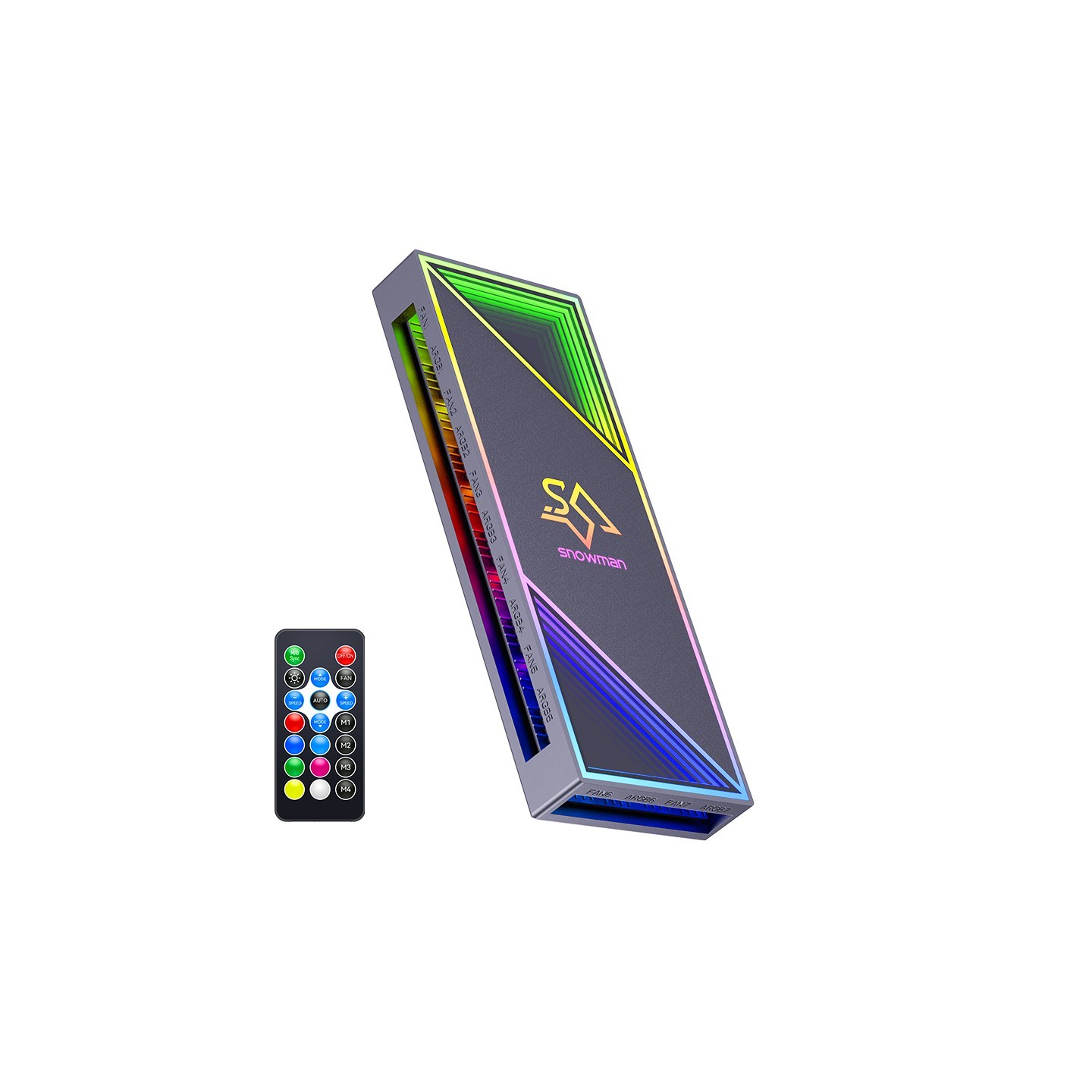 Snowman H12 ARGB 12-Fan Controller Hub PWM Remote Black (Boxed) — Buy in Cyprus with Fast Delivery