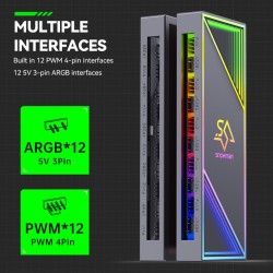 Snowman H12 ARGB 12-Fan Controller Hub PWM Remote Black (Boxed) — Buy in Cyprus with Fast Delivery