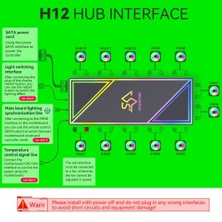 Snowman H12 ARGB 12-Fan Controller Hub PWM Remote Black (Boxed) — Buy in Cyprus with Fast Delivery