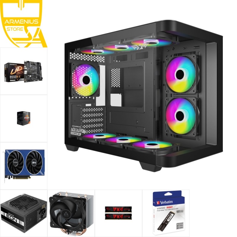 Custom Gaming PC - Ryzen 5 5600X, Intel Arc A580, 16GB DDR4, 512GB NVMe — Buy in Cyprus with Fast Delivery