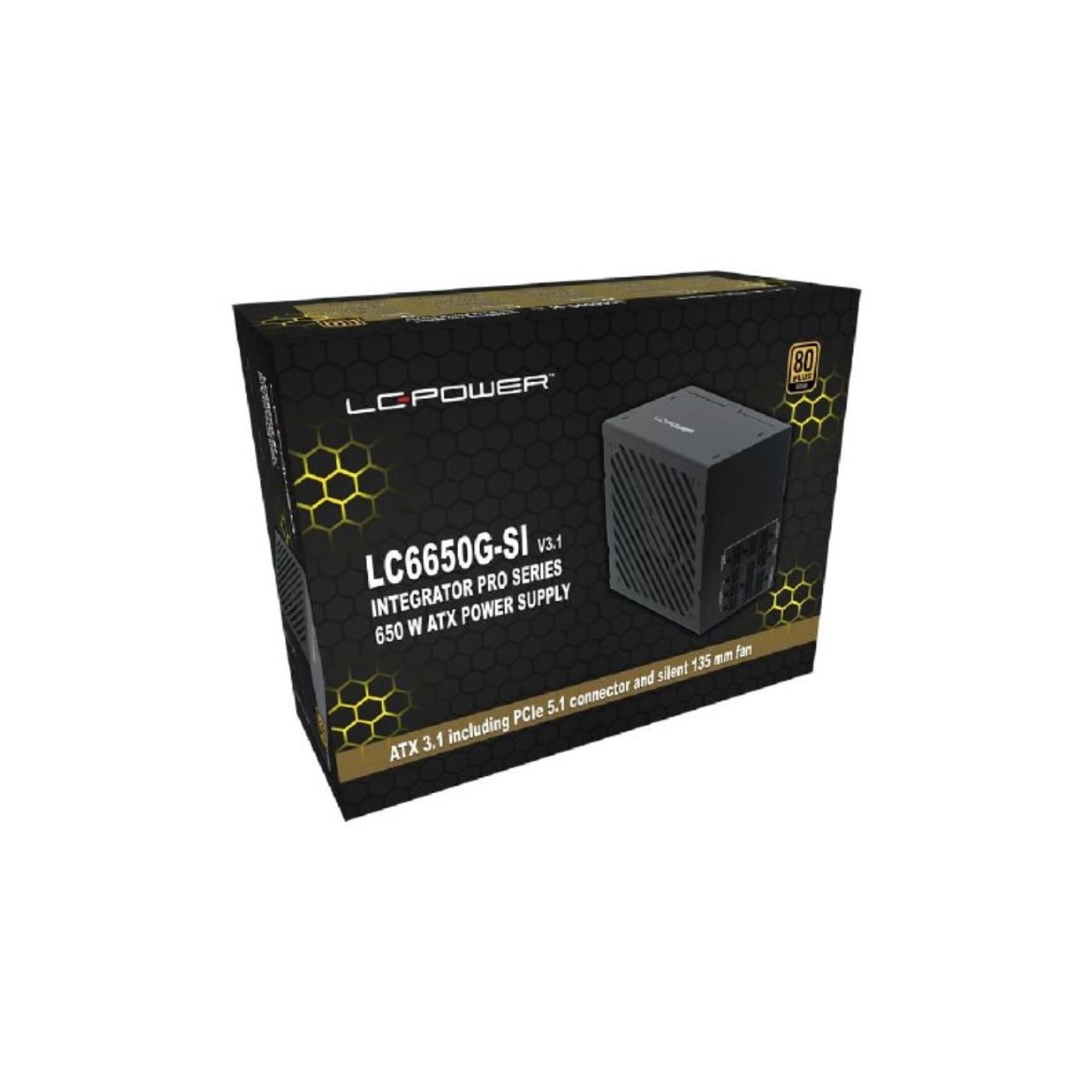 LC-Power LC6650G-SI V3.1 650W 80 PLUS Gold Fully Modular ATX 3.1 PSU - LC6650G-SI V3.1 (Boxed)