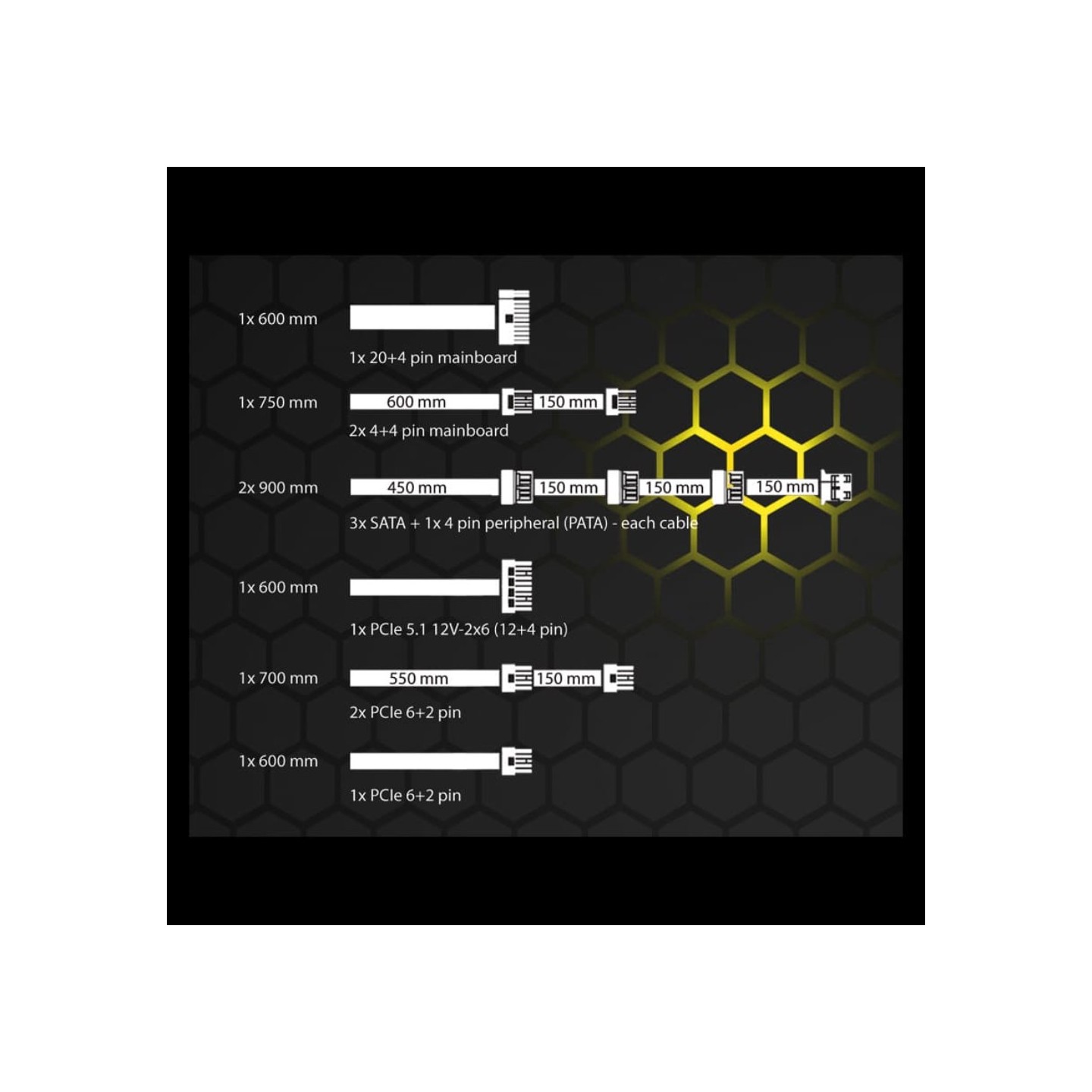LC-Power LC6650G-SI V3.1 650W 80 PLUS Gold Fully Modular ATX 3.1 PSU - LC6650G-SI V3.1 (Boxed)