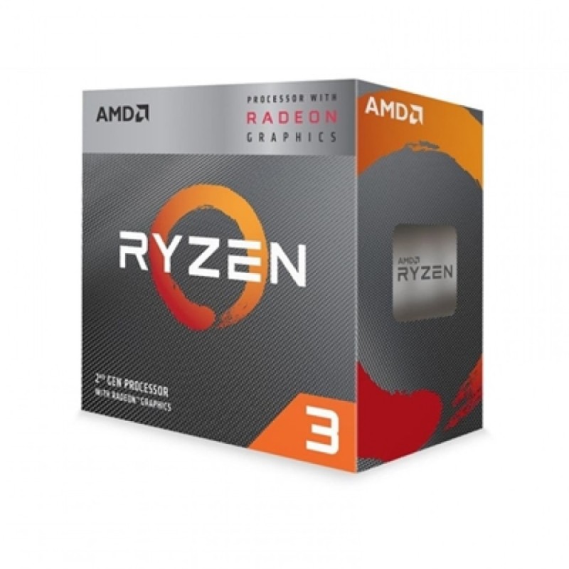 AMD AM4 Ryzen 3 3200G Box - 4-Core 3.6 GHz (Boost 4.0 GHz), 65W, Radeon Vega 8, Wraith Stealth Cooler (100-00000049BOX)
