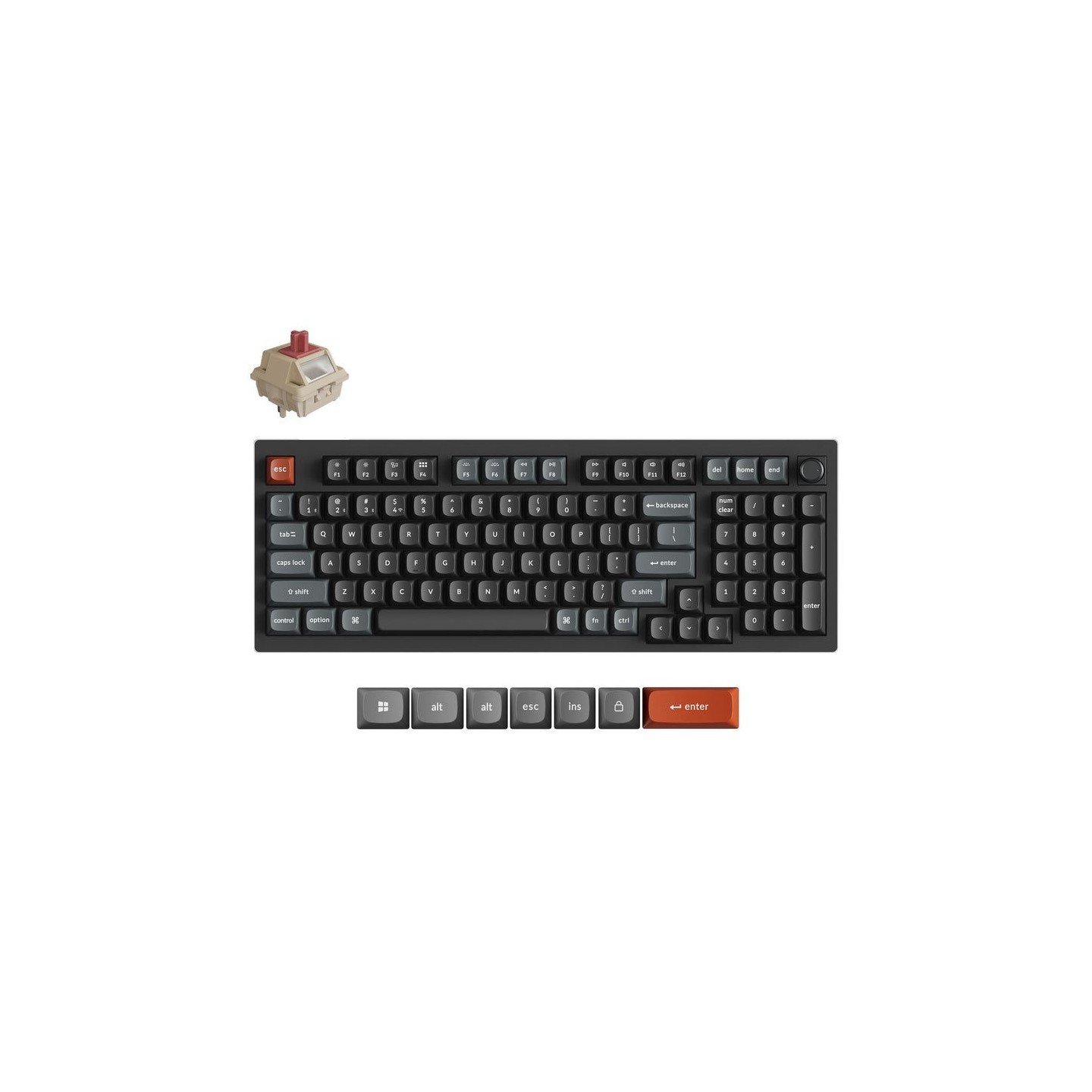 Keychron V5 Ultra V5U-D1 8K Wireless Mechanical Keyboard Red Switch RGB 96% US (Boxed) — Buy in Cyprus with Fast Delivery