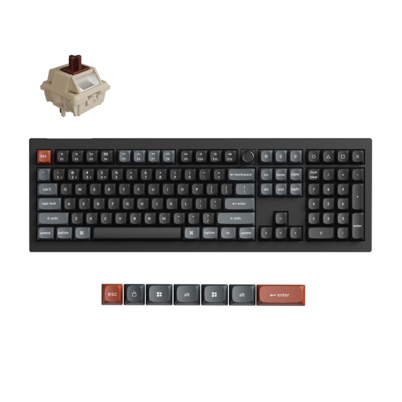 Keychron V6 Ultra (V6U-D3) 8K Wireless Mechanical Keyboard Brown Switch RGB 100% US (Boxed) — Buy in Cyprus with Fast Delivery
