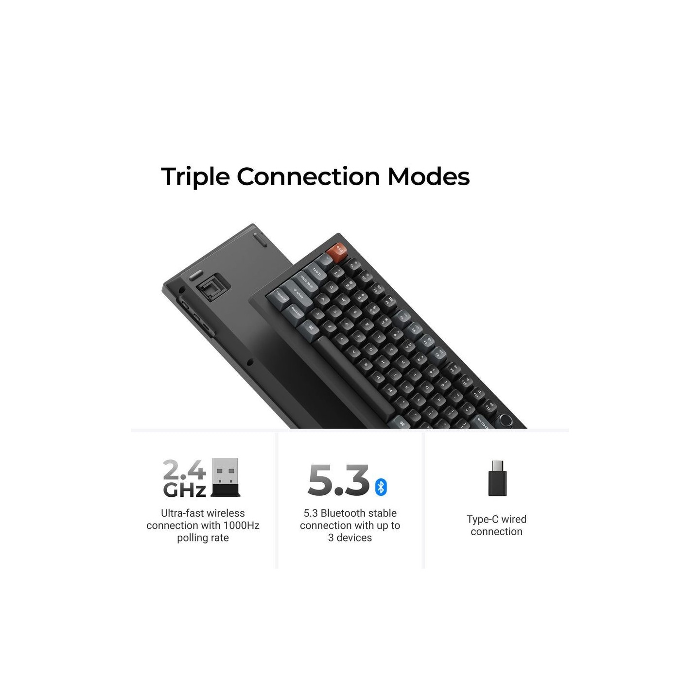 Keychron V6 Ultra (V6U-D3) 8K Wireless Mechanical Keyboard Brown Switch RGB 100% US (Boxed) — Buy in Cyprus with Fast Delivery