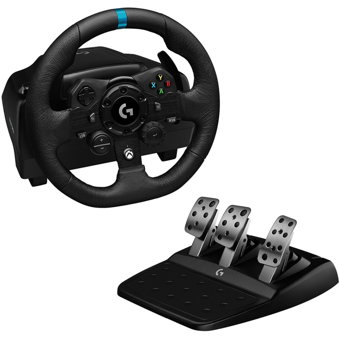 Logitech G G923 - Racing Wheel & Pedals - Black, 900° Rotation, Wired USB (Xbox Series X|S, Xbox One, PC)