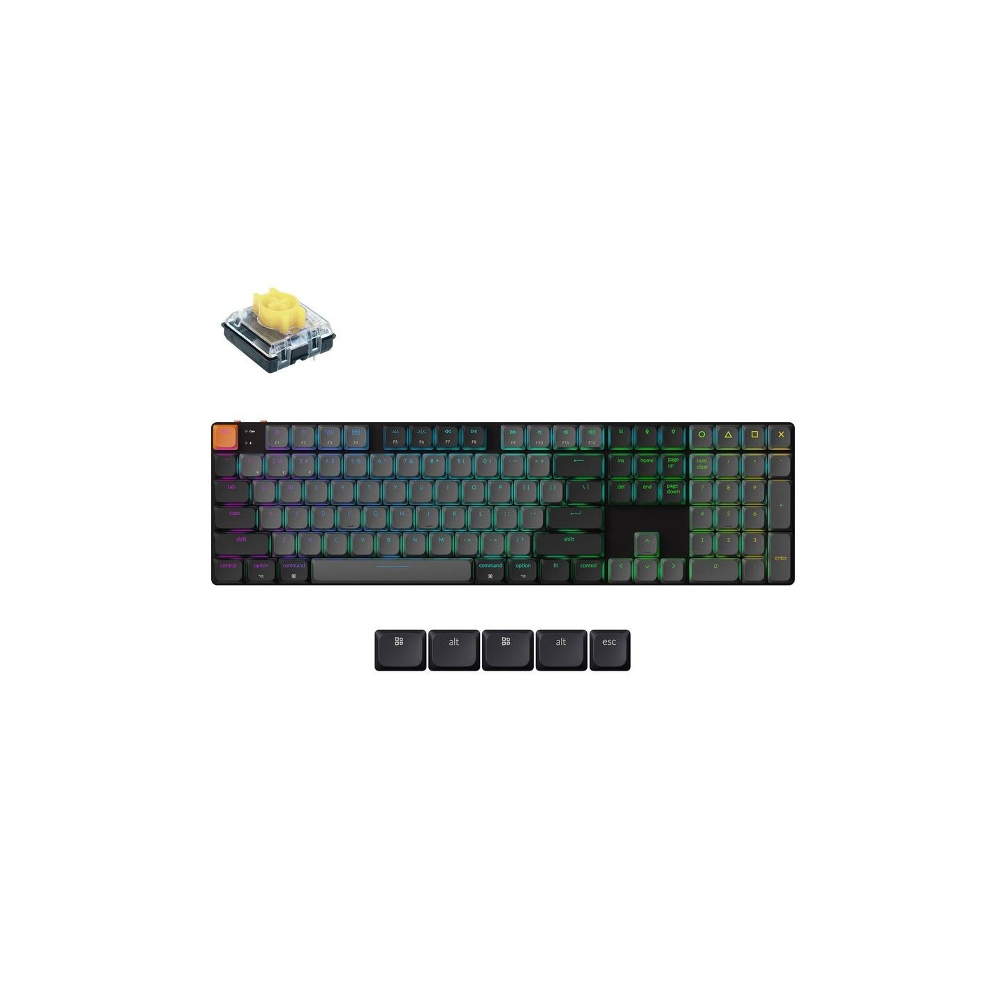 Keychron K5 V2 (K5X-B4) QMK Wireless Mechanical Keyboard Banana Switch RGB 100% US (Boxed) — Buy in Cyprus with Fast Delivery