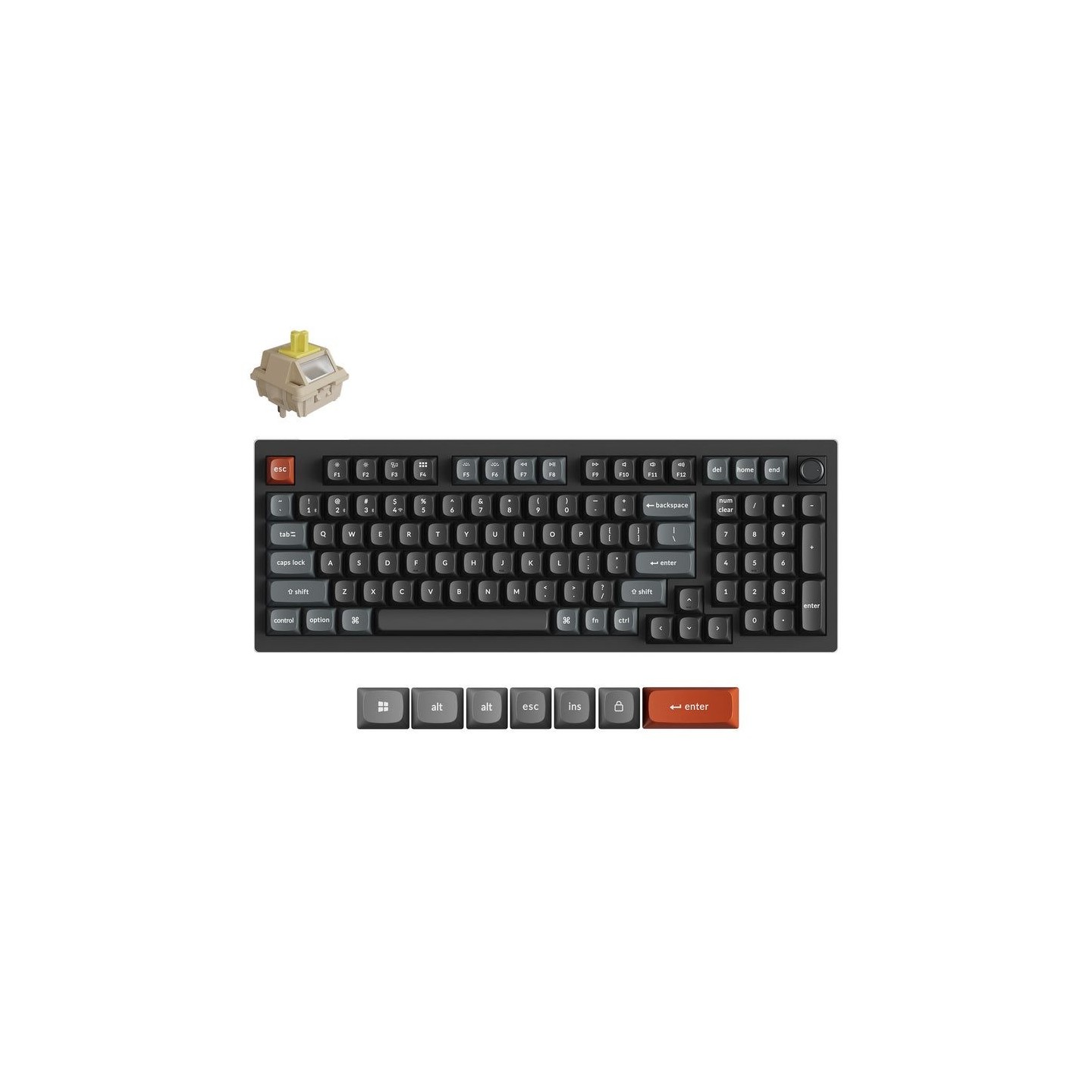 Keychron V5 Ultra (V5U-D4) Banana Switch RGB 96% US Mechanical Keyboard (Boxed) — Buy in Cyprus with Fast Delivery