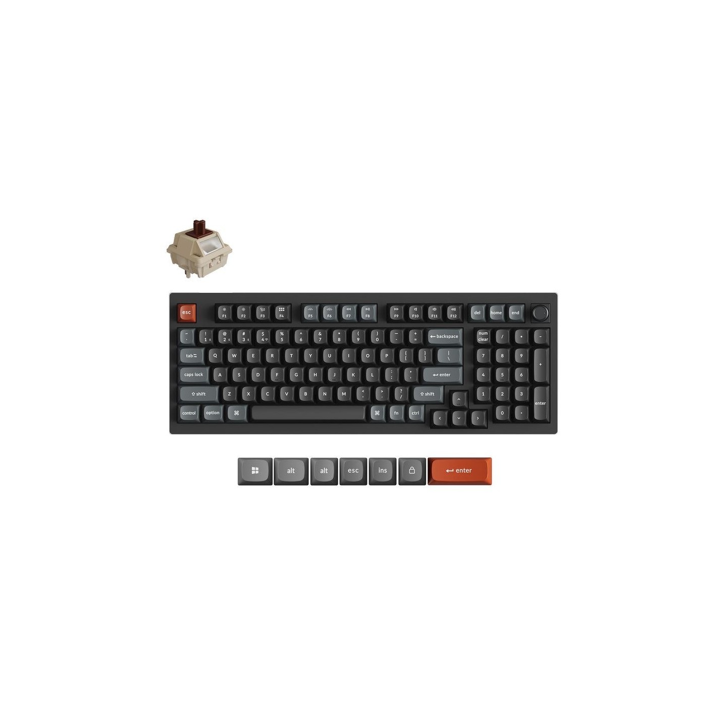 Keychron V5 Ultra 8K Wireless Mechanical Keyboard V5U-D3 Brown RGB 96% US (Boxed) — Buy in Cyprus with Fast Delivery