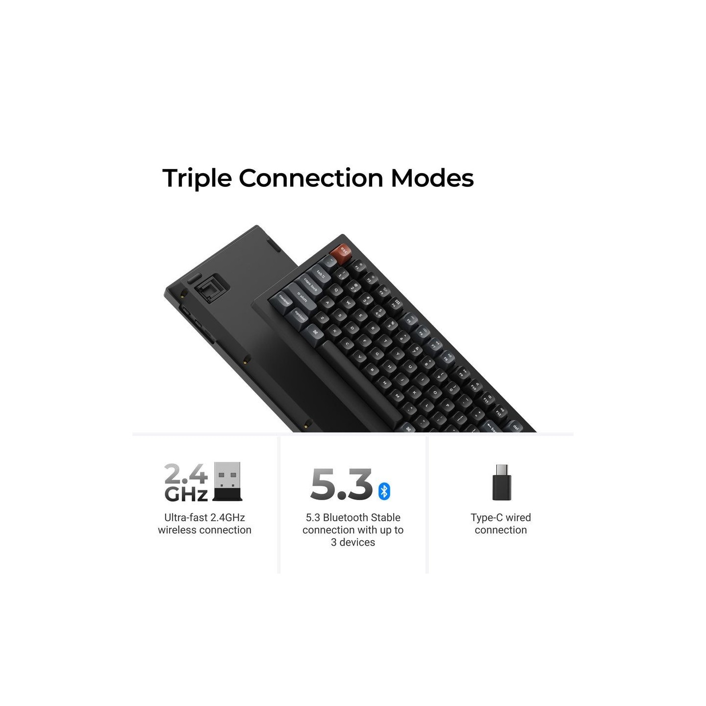 Keychron V5 Ultra 8K Wireless Mechanical Keyboard V5U-D3 Brown RGB 96% US (Boxed) — Buy in Cyprus with Fast Delivery